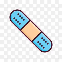 矢量蓝色创口贴素材-空若网 矢量蓝色创口贴素材-空若网