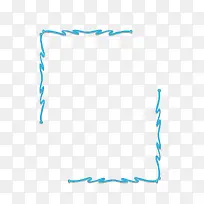 矢量卡通蓝色线稿长方形文本框p-空若网 矢量卡通蓝色线稿长方形文本框p-空若网