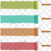 多彩简约涂料效果元素-空若网 多彩简约涂料效果元素-空若网