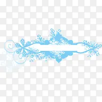蓝色边框冰雪边框元素-空若网 蓝色边框冰雪边框元素-空若网