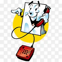 打电话的卡通人物-空若网 打电话的卡通人物-空若网