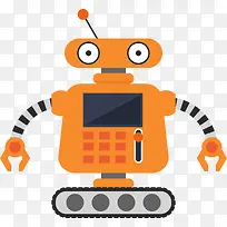 橙色卡通机器人-空若网 橙色卡通机器人-空若网