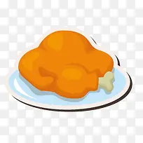 卡通鸡肉食物贴纸设计-空若网 卡通鸡肉食物贴纸设计-空若网