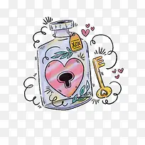 情人节许愿瓶免抠下载-空若网 情人节许愿瓶免抠下载-空若网