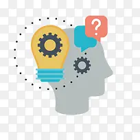 灰色圆弧扁平化智力元素-空若网 灰色圆弧扁平化智力元素-空若网