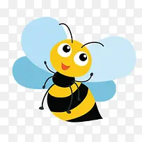 黄色圆弧蜜蜂昆虫元素-空若网 黄色圆弧蜜蜂昆虫元素-空若网