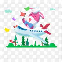 卡通飞机扁平化-空若网 卡通飞机扁平化-空若网