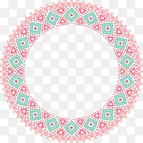 文艺风多彩花纹圆环-空若网 文艺风多彩花纹圆环-空若网