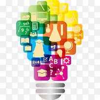 创意多彩灯泡-空若网 创意多彩灯泡-空若网