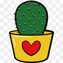 爱心花盆仙人掌-空若网 爱心花盆仙人掌-空若网