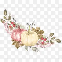 手绘水彩南瓜食物-空若网 手绘水彩南瓜食物-空若网