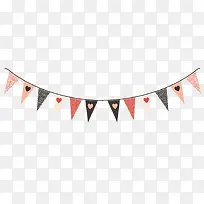 彩色小旗爱心装饰图案-空若网 彩色小旗爱心装饰图案-空若网