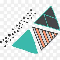 手绘三角形装饰图案-空若网 手绘三角形装饰图案-空若网