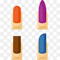 彩色矢量美丽指甲油-空若网 彩色矢量美丽指甲油-空若网