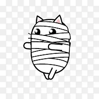 卡通万圣节卡通可爱猫咪木乃伊-空若网 卡通万圣节卡通可爱猫咪木乃伊-空若网