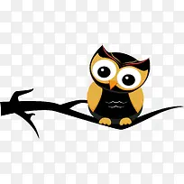 万圣节树枝猫头鹰-空若网 万圣节树枝猫头鹰-空若网
