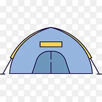 对称蓝色矢量扎营帐篷-空若网 对称蓝色矢量扎营帐篷-空若网