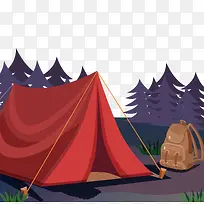 卡通手绘篝火晚会背景-空若网 卡通手绘篝火晚会背景-空若网