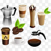 欧式咖啡壶与新鲜咖啡甜品-空若网 欧式咖啡壶与新鲜咖啡甜品-空若网