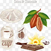 咖啡与橄榄矢量素材下载-空若网 咖啡与橄榄矢量素材下载-空若网