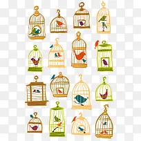 水彩手绘鸟笼-空若网 水彩手绘鸟笼-空若网