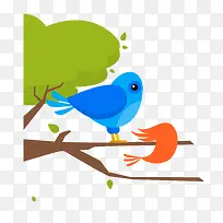 矢量手绘卡通小鸟-空若网 矢量手绘卡通小鸟-空若网