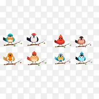 矢量手绘卡通小鸟-空若网 矢量手绘卡通小鸟-空若网