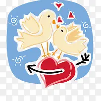 矢量恋爱的小鸟-空若网 矢量恋爱的小鸟-空若网