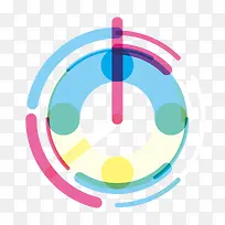 彩色卡通圆形表png-空若网 彩色卡通圆形表png-空若网