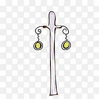 卡通手绘简易路灯-空若网 卡通手绘简易路灯-空若网