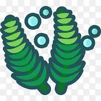 叠加矢量绿色海草-空若网 叠加矢量绿色海草-空若网