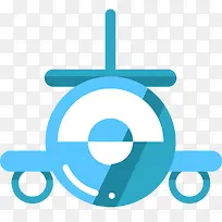 蓝色扁平化飞机元素-空若网 蓝色扁平化飞机元素-空若网