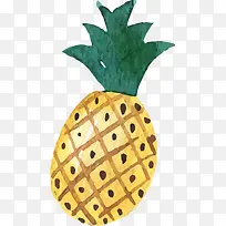 夏季手绘橙色菠萝-空若网 夏季手绘橙色菠萝-空若网