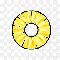 圆形菠萝水果矢量图-空若网 圆形菠萝水果矢量图-空若网