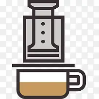 简约咖啡机设计图标-空若网 简约咖啡机设计图标-空若网