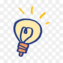 黄橙色放光的灯泡-空若网 黄橙色放光的灯泡-空若网