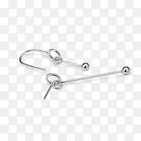 简约不对称耳坠纯银-空若网 简约不对称耳坠纯银-空若网