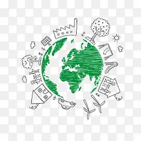 手绘地球村-空若网 手绘地球村-空若网