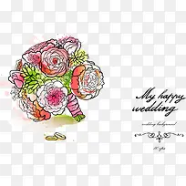 手绘手捧花-空若网 手绘手捧花-空若网