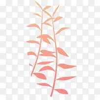 卡通红色渐变树枝竹子-空若网 卡通红色渐变树枝竹子-空若网