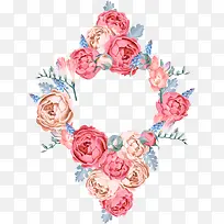 手绘复古花朵边框-空若网 手绘复古花朵边框-空若网