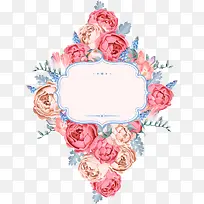 手绘复古花朵边框-空若网 手绘复古花朵边框-空若网
