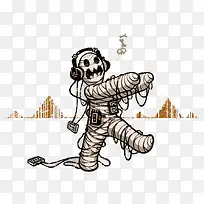 矢量挺音乐的木乃伊-空若网 矢量挺音乐的木乃伊-空若网