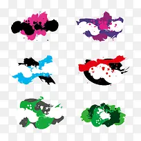 彩色喷墨矢量素材-空若网 彩色喷墨矢量素材-空若网