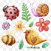 卡通昆虫和植物-空若网 卡通昆虫和植物-空若网