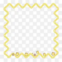 黄色卡通波浪边框-空若网 黄色卡通波浪边框-空若网