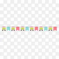 多彩可爱小旗子装饰图案-空若网 多彩可爱小旗子装饰图案-空若网