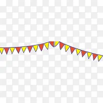 卡通手绘儿童节彩色旗子-空若网 卡通手绘儿童节彩色旗子-空若网