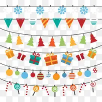 矢量圣诞节彩色旗子-空若网 矢量圣诞节彩色旗子-空若网