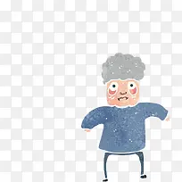 手绘吃惊的老人-空若网 手绘吃惊的老人-空若网